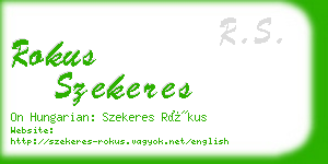 rokus szekeres business card